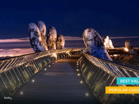 Ba Na Hills By Night And Golden Bridge with Buffet Dinner and Round Trip Shuttle Bus | Vietnam