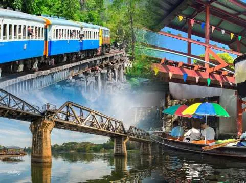 Damnoen Saduak, Maeklong Railway & Kanchanaburi One-Day Private Tour | Thailand